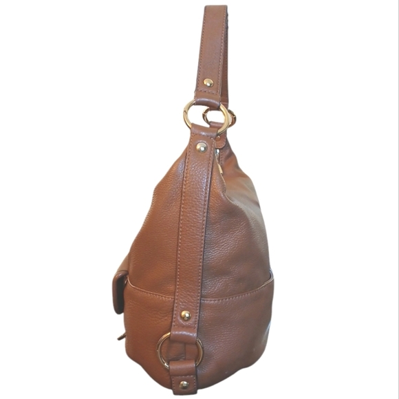 Michael Kors Brown Pebbled Leather Shoulder Bag - Picture 3 of 14